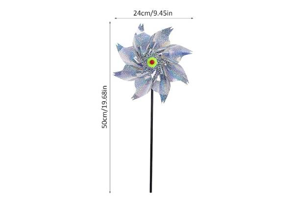 10-Pack Reflective Pinwheels with Stakes