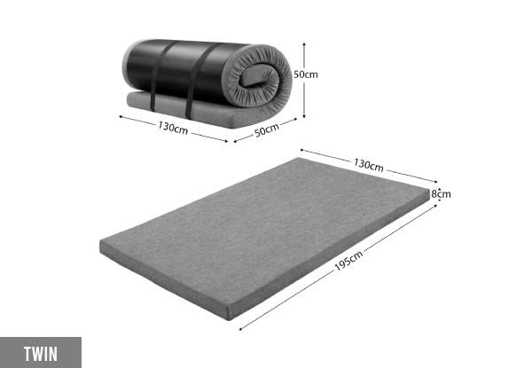 Portable Camping Foam Mattress with Carrying Bag - Available in Two Colours & Two Sizes