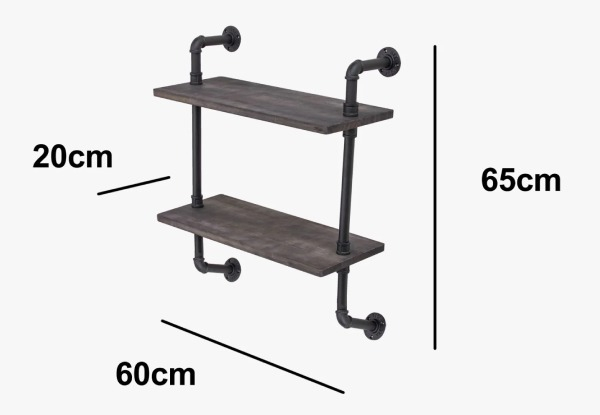 Two-Tier Pipe Shelf