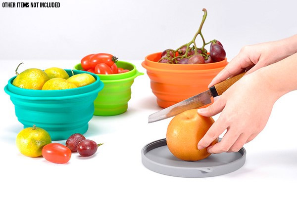 Reusable, Collapsible Bowl with Lid - Six Colours Available