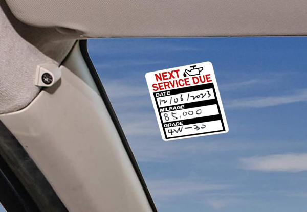 120-Piece Car Oil Change Reminder Sticker