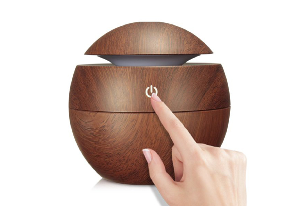 USB Wood Grain Ultrasonic Mist Humidifier - Two Colours Available & Option for Two