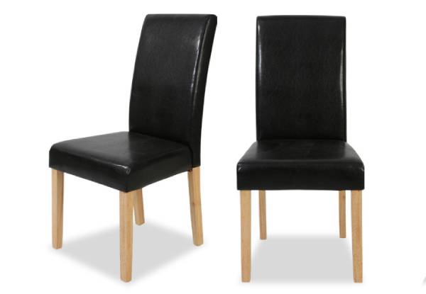 Set of Two Black Naples Dining Chairs
