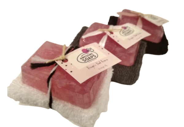 Handmade Crystal Gemstone Soap & Shampoo Bar Gift Set - Four Soap & Four Shampoo Scents Available