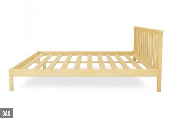 Wooden Bed Frame - Two Sizes & Two Colours Available
