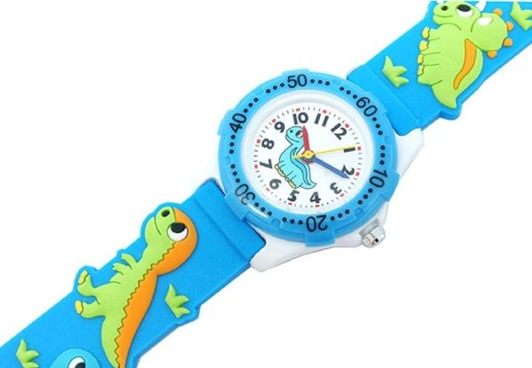 3D Dinosaur Cartoon Children's Watch - Four Colours Available