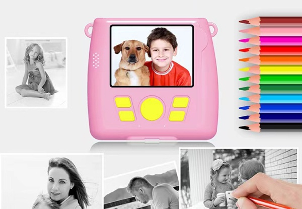 Kid's Portable Instant Print Digital Camera with 32G TF Card - Available in Two Colours & Option for Two-Pack