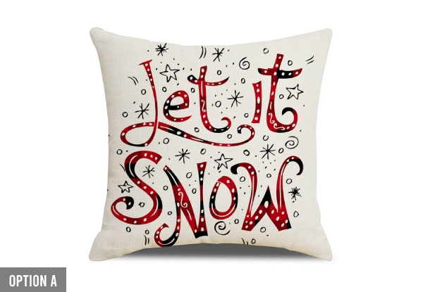 Linen Christmas Cushion Cover - Four Options Available
