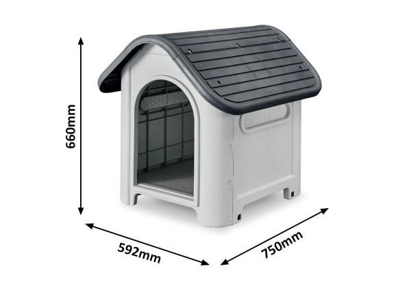 Dog House with Corrugated Roof - Available in Three Colours & Option with Side Door