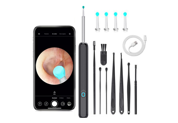 Ear Wax Removal Tool Kit with Camera LED Light - Two Colours Available
