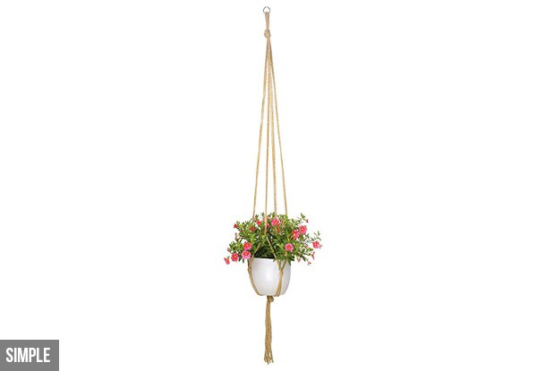 Garden Plant Rope Hanger - Four Styles & Multi-Pack Options Available with Free Delivery