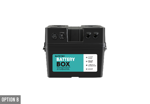 Safetex AGM Battery Box Anderson Plug Dual USB - Two Options Available