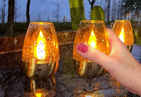 Six-Pack Solar Flameless Candle Tea Light