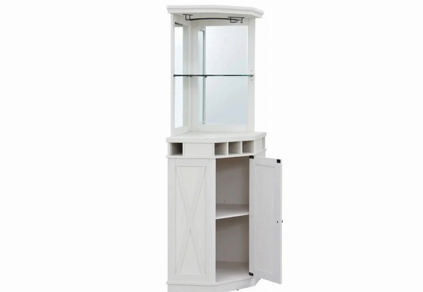 Mirror-Panelled Interior Wine Cabinet