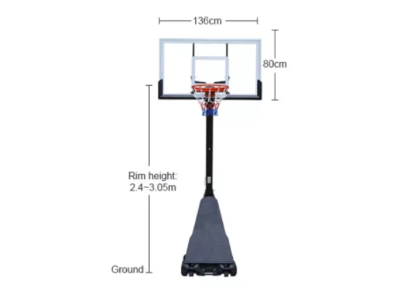 Basketball Hoop Stand with Backboard & Mobile Base