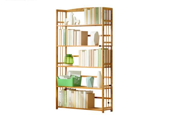 Five-Tier Simplistic Bamboo Bookshelf
