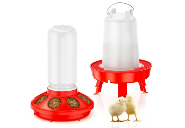 1L Chick Feeder & 1.5L Chicken Waterer Kit