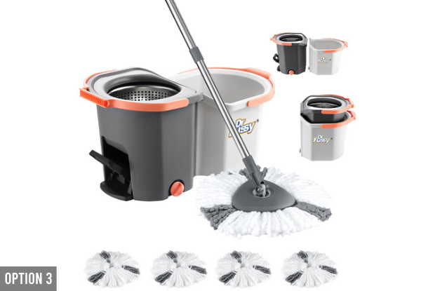 Spin Mop & Twin Bucket Set Cleaning System - Available in Four Options