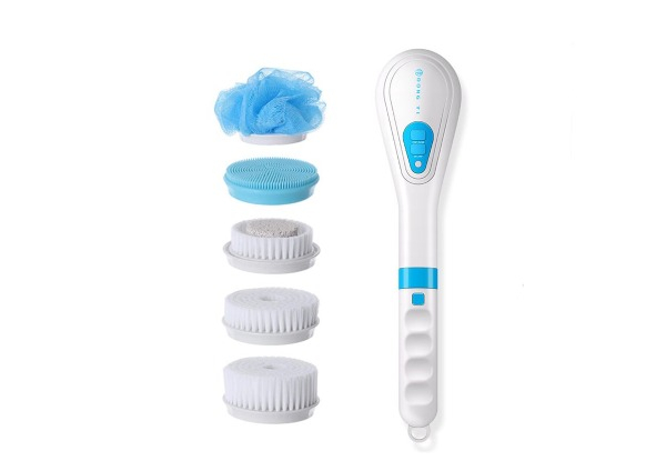 One-Pack Electric Deep Cleansing Shower Body Brush incl. Five Brush Heads - Option for Two-Pack
