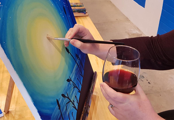 Two-Hour Social Painting Class with a Drink Per-Person - Option for Two People