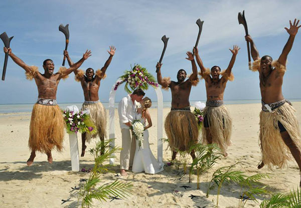 All-Inclusive Wedding Package at  Plantation Island Resort, Fiji for 30 People incl. Four-Nights Accommodation in a Garden Terrace or Studio Garden Bure for the Bride & Groom