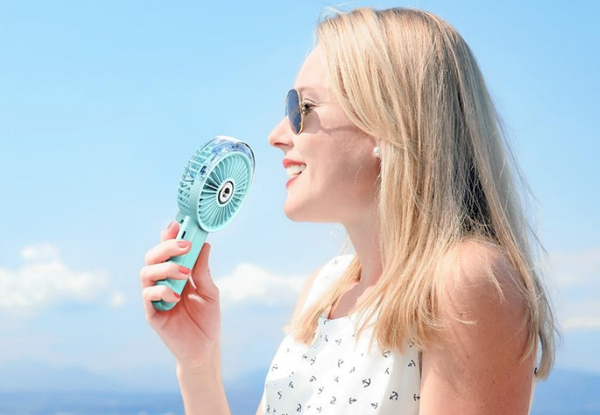 Rechargeable Handheld Spray Mist Fan - Available in Three Colours & Option for Two