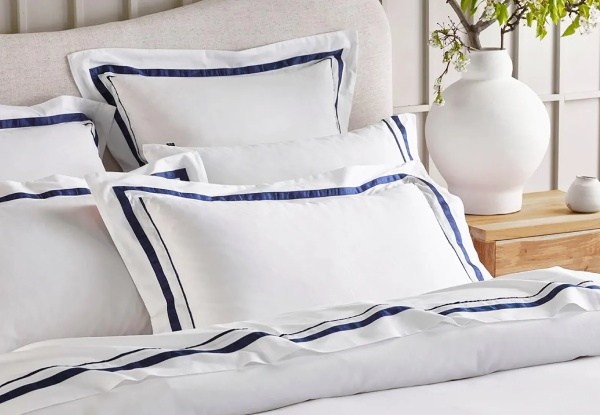 Renee Taylor Cloud Egyptian Cotton Quilt Cover Set - Available in Two Colours, Three Sizes & Option for Extra European Pillowcase