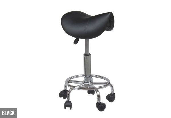 Saddle Stool with Wheels - Two Colours Available