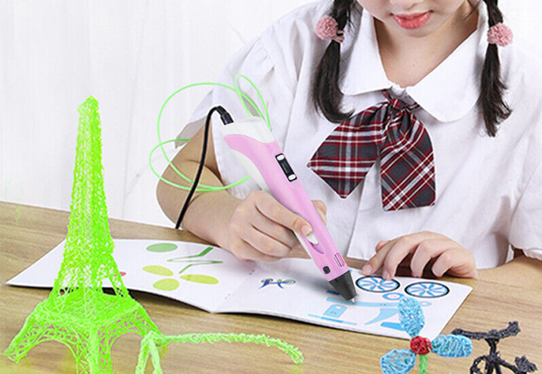 3D Drawing Pen Set with Three-Colour Filament Refill - Four Colours Available