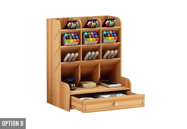 Wooden Desk Organiser - Available in Two Options