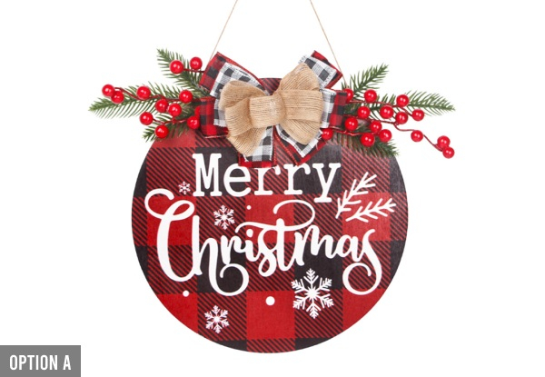 Hanging Christmas Sign - Three Options Available