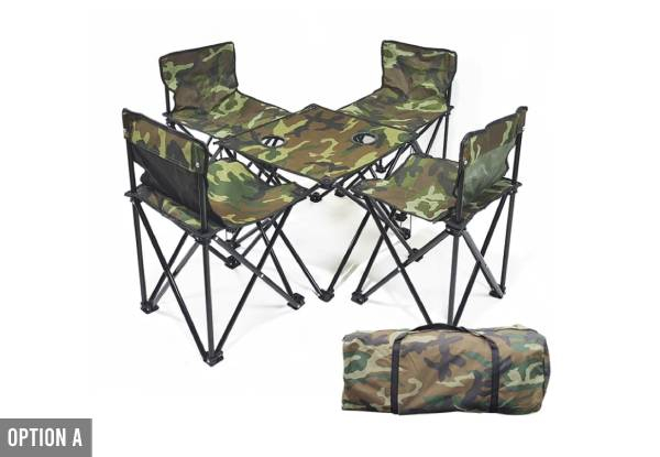 Outdoor Picnic Table & Four-Piece Chair Set Range - Two Options Available