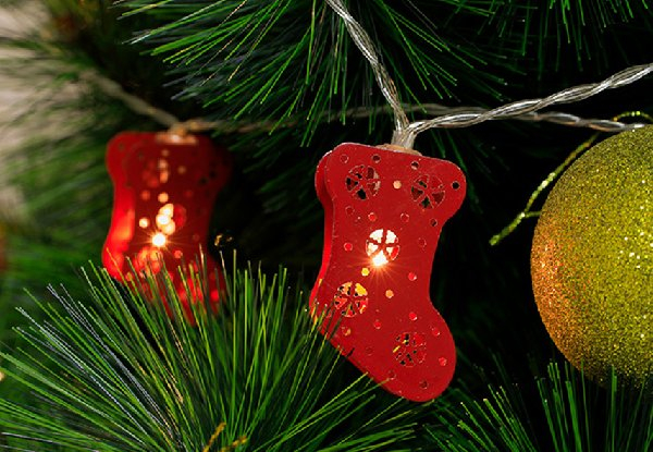1.5 Metre LED Christmas Stocking String Lights - Two Colours Available & Option for Two