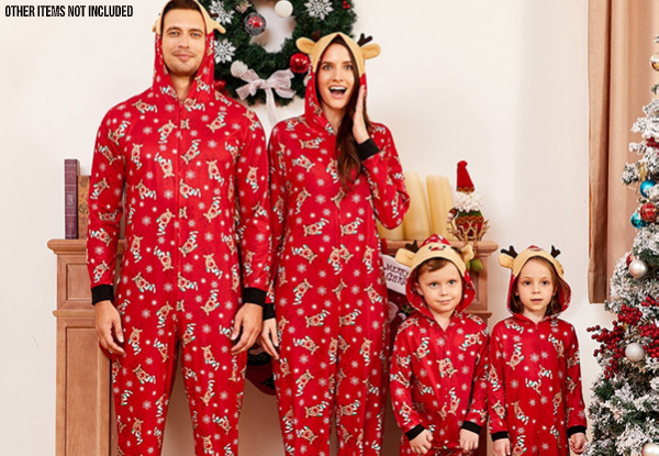Christmas Red Reindeer Onesie Family Range - 21 Sizes Available Incl. Delivery
