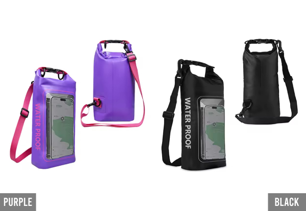 Water-Resistant 2L Touch Screen Travel Bag - 13 Colours Available