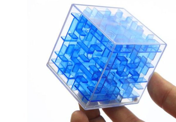 3D Cube Mini Puzzle Maze Toy - Four Colours Available - Free Delivery