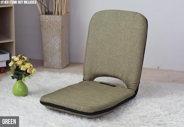 High-Backed Portable Floor Chair - Four Colours Available