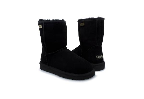 Ugg Roughland Water-Resistant Unisex Short Suede Classic Sheepskin Boots - Available in Two Colours & Nine Sizes