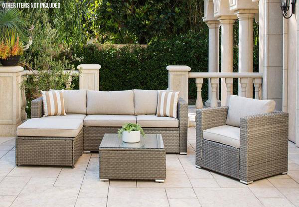 Six-Piece Solaura Outdoor Modular Sectional Furniture Set