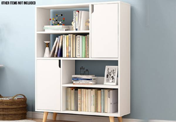 Simplistic Bookshelf Storage Cabinet - Two Colours Available