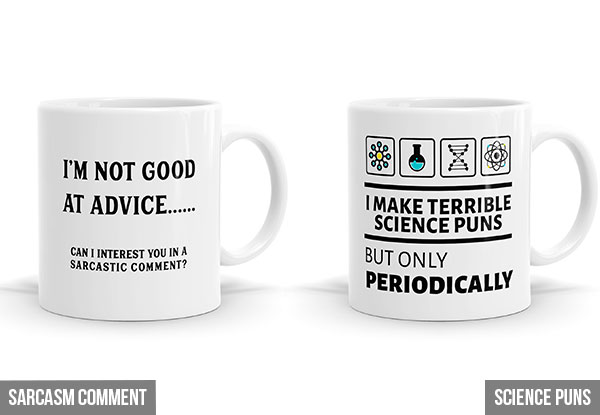 Bespoke Art Humour Mugs - 20 Styles Available