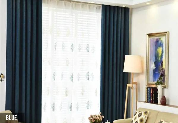 Blockout Curtain Drape - Available in Three Colours & Eight Sizes