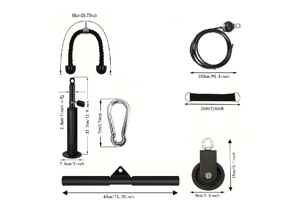 Home Workout Cable Pulley System Set