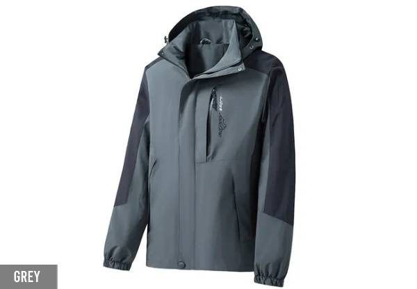 Mens Block Hooded Sports Windbreaker Jacket - Available in Four Colours & Six Sizes