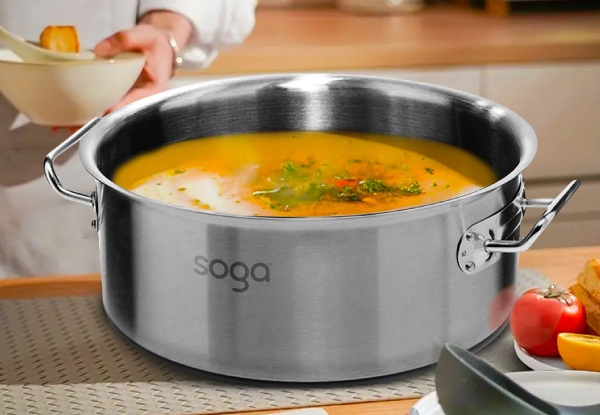 SOGA 23L Stainless Steel Stock Pot