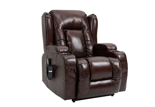 Electric 8 Point Heated Vibrating Massage Recliner Chair