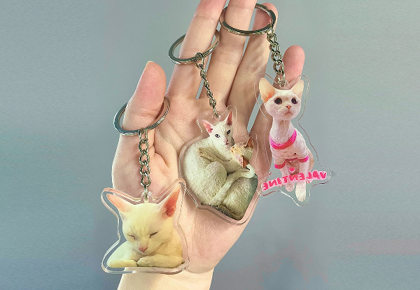 Custom Pet Photo Acrylic Keychain