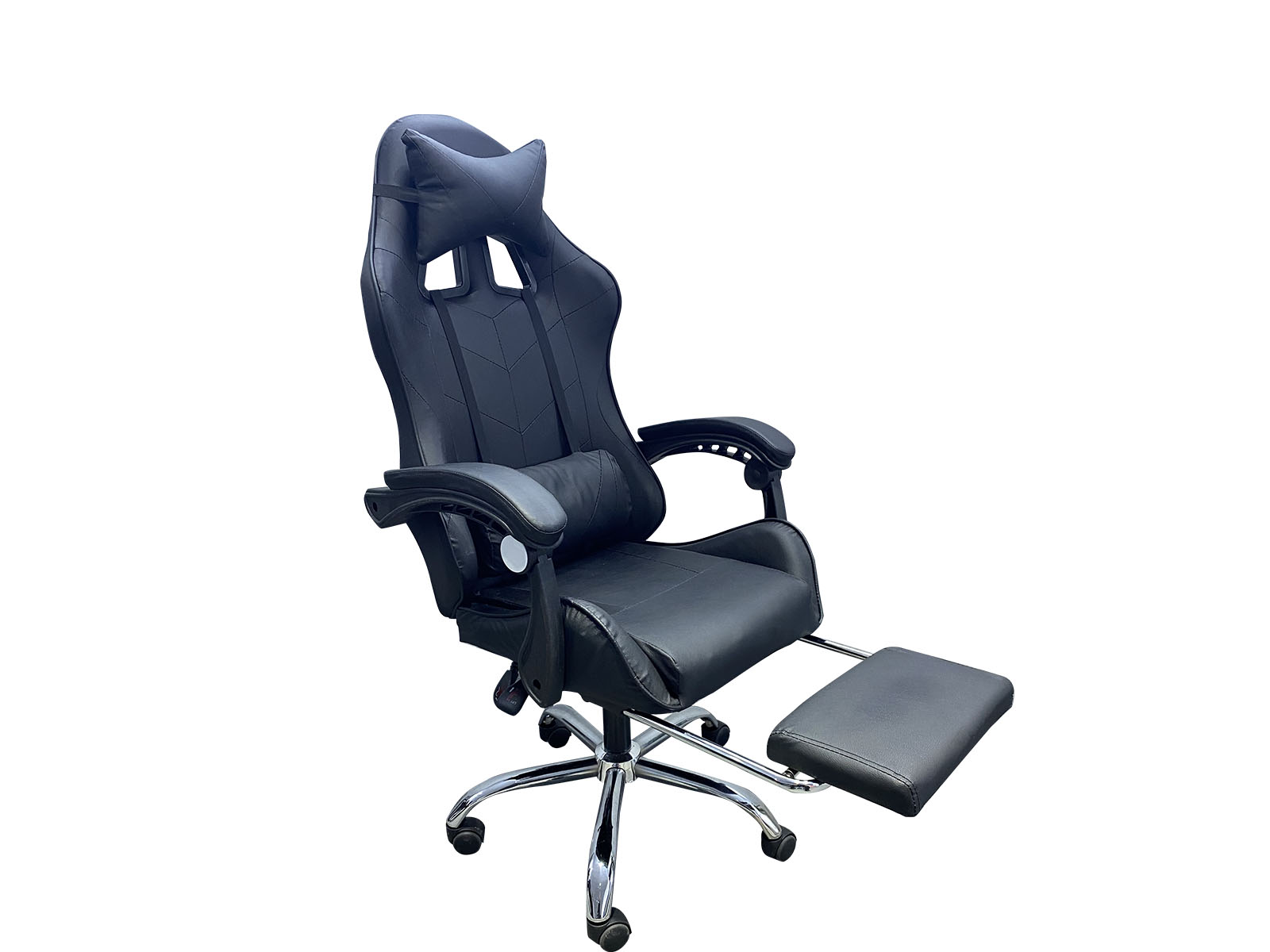 Rotating & Massage Gaming Chair with Foot Rest