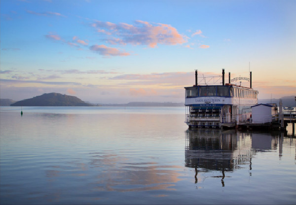 Coffee Cruise for Two Upon the Beautiful Lake Rotorua - Options Available for Four People, Extra Adults & Extra Children