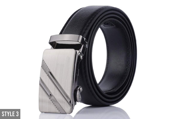 PU Leather Automatic Buckle Belt - Available in Four Styles